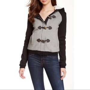 Splendid Faux Fur Lined Hooded Toggle Jacket